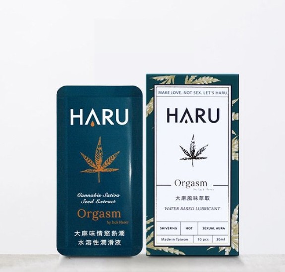 滿2000元贈品-台灣HARU．Pocket 拋棄式大麻情慾香氛熱感潤滑液 3ml×10片